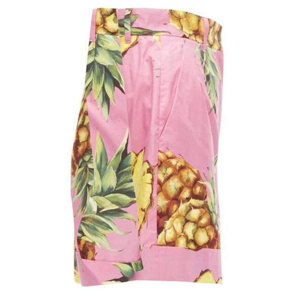 Dolce & Gabbana Pineapple print A-line high waisted shorts - Picture 4 of 6